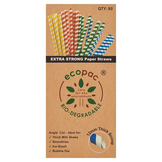 Extra Strong Paper Straw 12MM (x80)